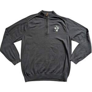 Devon & Jones Navy Blue Quarter Zip Sweater Size Large